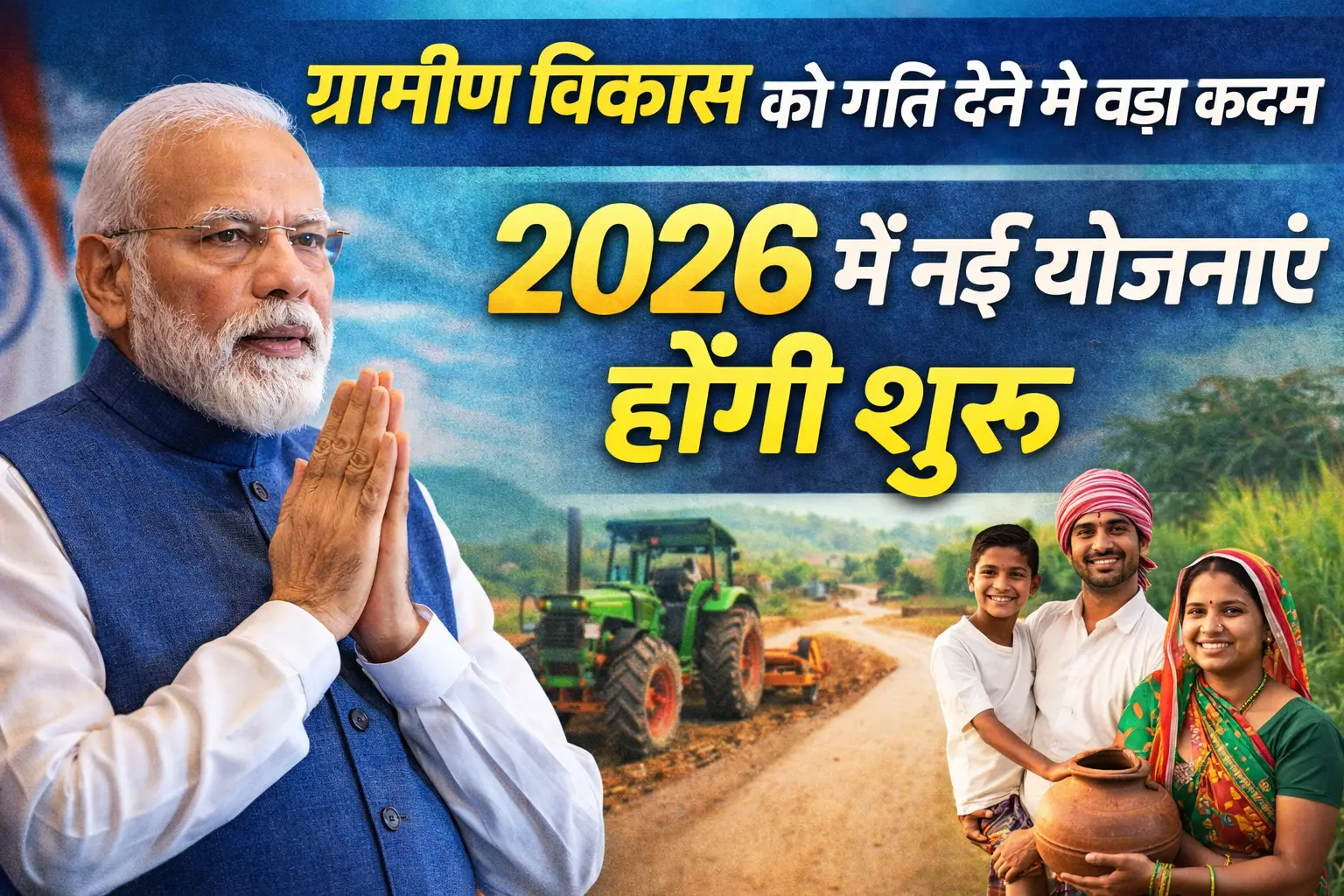 केंद्रीय सरकार ने बढ़ाई ग्रामीण विकास योजनाओं की रफ्तार, 2026 में कई नई योजनाओं की शुरुआत
