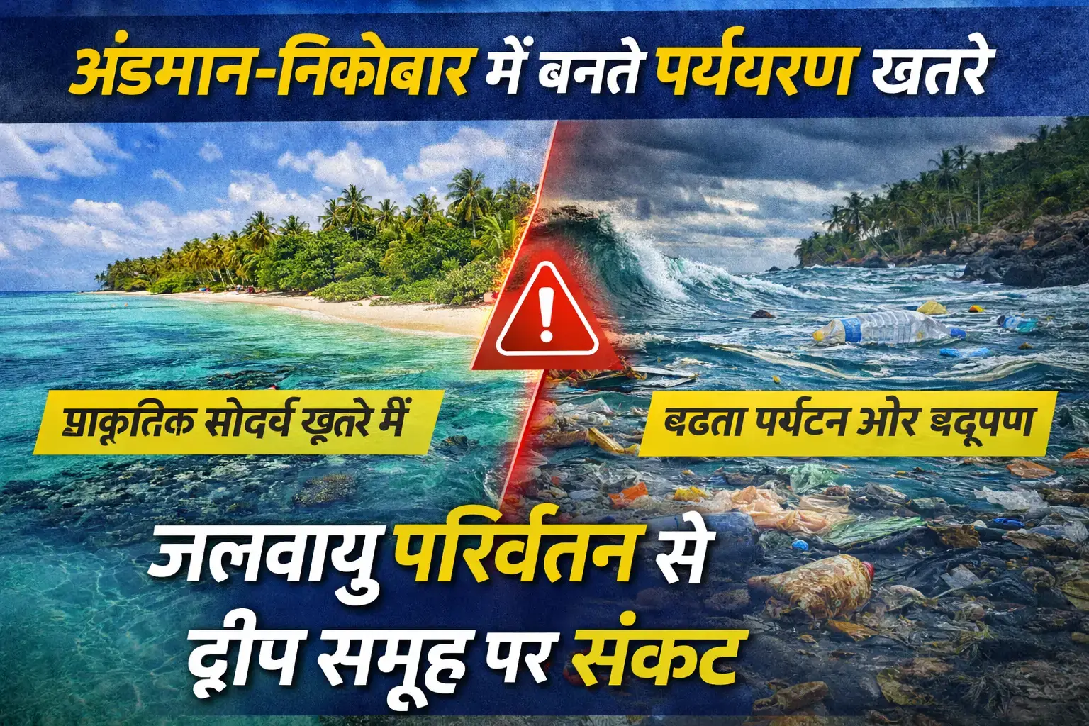 अंडमान और निकोबार द्वीप समूह में बढ़ती पर्यावरणीय चुनौतियाँ और पर्यटन पर असर