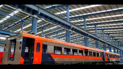 Vande Bharat coach being manufactured at MCF Rae B 1769610840763