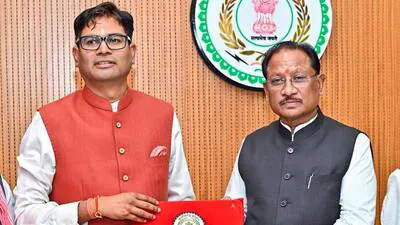Chhattisgarh chief minister Vishnu Deo Sai with fi 1771949142151