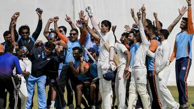 Jammu and Kashmir s Vanshaj Sharma celebrates with 1771859710889