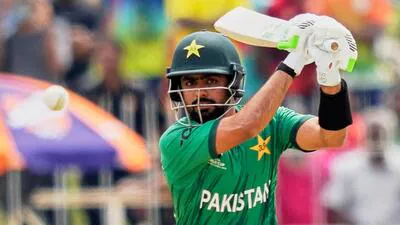 Pakistan s Babar Azam bats during the T20 World Cu 1770573801316
