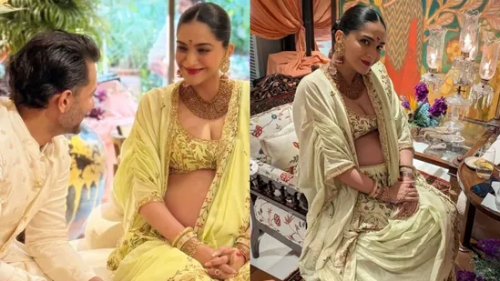 सोनम कपूर की गोद भराई के अंदर: होने वाली मां बेहद खूबसूरत लग रही हैं, पति आनंद आहूजा उनसे नजरें नहीं हटा पा रहे हैं