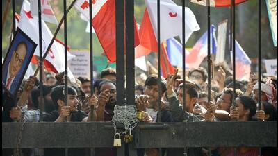 A protest march called by Jawaharlal Nehru Univers 1772376985429