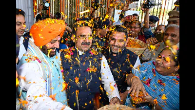 Haryana chief minister Nayab Singh Saini celebrate 1772485499243