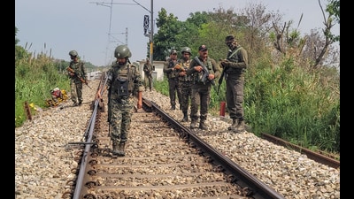 A search operation is underway on a railway track 1777405382427