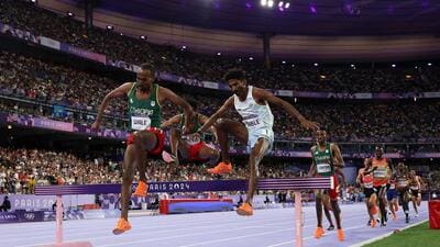 Avinash Sable competes in the men s 3000m steeplec 1777129797476