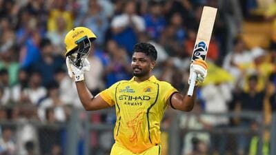 Chennai Super Kings Sanju Samson celebrates after 1776967982986