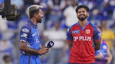 Mumbai Indians captain Hardik Pandya L and Punj 1777307456875