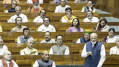 Prime Minister Narendra Modi speaks in the Lok Sab 1776397993562 1776398020225