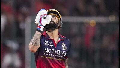 RCB s Virat Kohli during IPL match against Gujarat 1777053811797