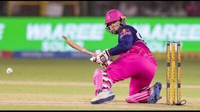 Rajasthan Royals Vaibhav Sooryavanshi plays a sho 1777141261013