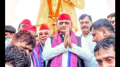 Samajwadi Party president Akhilesh Yadav after pay 1776184413528