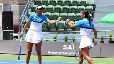 The Ankita Rutuja pair won three of their four mat 1776001154640