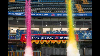 The Ravi Shastri Stand is unveiled at Wankhede Sta 1775755789978