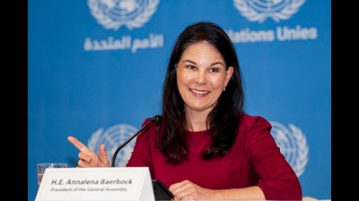 UN General Assembly President Annalena Baerbock ad 1777383948864