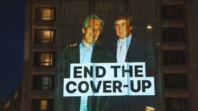 व्हाइट हाउस संवाददाताओं के साथ राष्ट्रपति के रात्रि भोज से पहले होटल में ट्रंप-एपस्टीन की तस्वीरें पेश की गईं: वीडियो