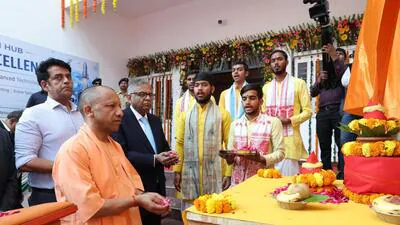 Uttar Pradesh chief minister Yogi Adityanath at a 1776283207190