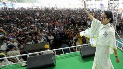 West Bengal chief minister Mamata Banerjee at an e 1775124114287
