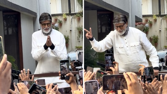 अमिताभ बच्चन ने रविवार दर्शन के लिए जलसा के बाहर प्रशंसकों का स्वागत किया, अस्पताल में भर्ती होने की अफवाहों पर मुस्कुराहट के साथ विराम लगाया