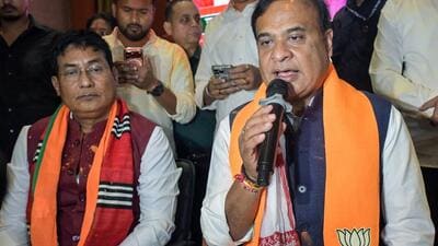 Assam Chief Minister addresses media as the party 1777903212105