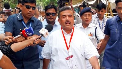 BJP Bhabanipur candidate Suvendu Adhikari arrives 1777909513673