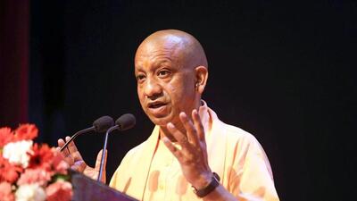Chief minister Yogi Adityanath addresses a gatheri 1778185760723