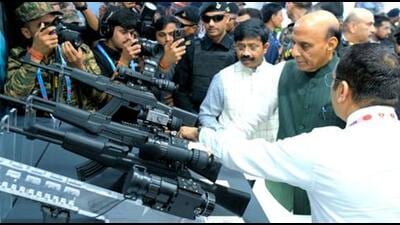 Defence minister Rajnath Singh at North Tech Sympo 1777899730804