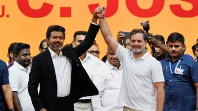 कांग्रेस के दो नेता आज विजय के तमिलनाडु मंत्रिमंडल में शामिल होंगे, 59 साल में पहली बार, क्योंकि पार्टी की निगाहें राज्यसभा सीट पर हैं