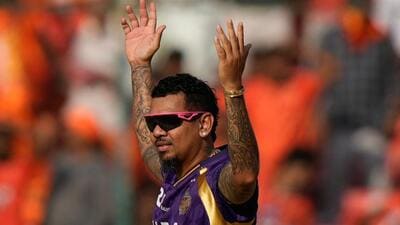 Kolkata Knight Riders spinner Sunil Narine celebra 1777906092534
