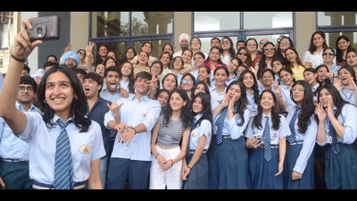 Students of Sat Paul Mittal school in jubilant moo 1777573713626