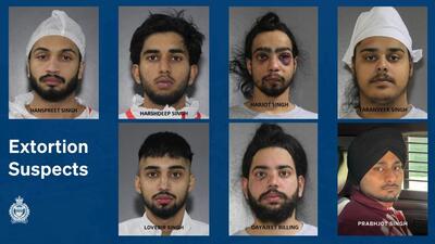 The collage posted by Canadian police of the seven 1778231675388