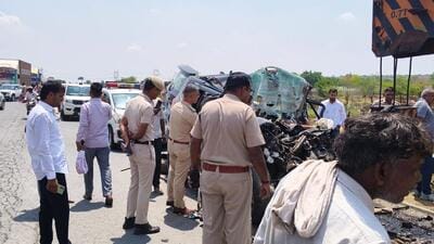 केएमपी एक्सप्रेसवे पर एसयूवी दुर्घटना में यूपी के पांच पुलिसकर्मियों की मौत