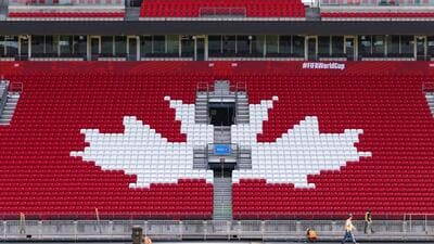 Workers prepare Toronto Stadium temporarily renam 1779360827203