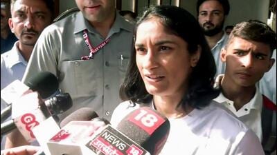 Wrestler Vinesh Phogat speaks with media on being 1778517548214