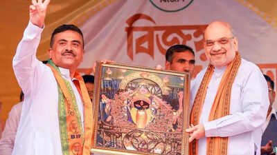 amit shah and suvendu adhikari imageani