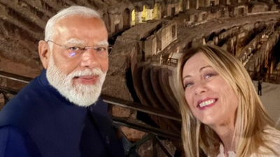 pm modi with italian pm giorgia meloni