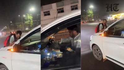 तेलंगाना में रोड रेज, इंडिकेटर को लेकर बहस के बाद आदमी को 2 किमी तक कार के बोनट पर घसीटा गया