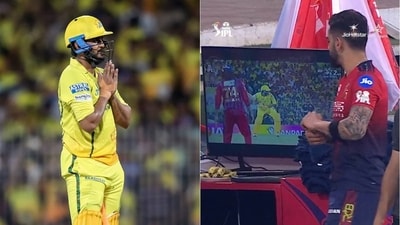 एलएसजी के खिलाफ उर्विल पटेल के ज़बरदस्त हमले को देखने के लिए विराट कोहली मुंबई इंडियंस के मैच से पहले आरसीबी के डगआउट में रुके