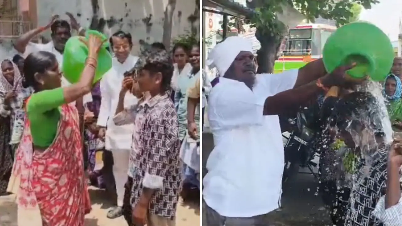 तेलंगाना के ग्रामीणों ने सूखे के बीच बारिश का आह्वान करने के लिए अनुष्ठान किया