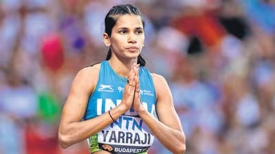 याराजी ने विजयी वापसी की, एशियाई खेलों के लिए क्वालीफाई किया 3 File image of hurdler Jyothi Yarraji Corbis via 1782322468842