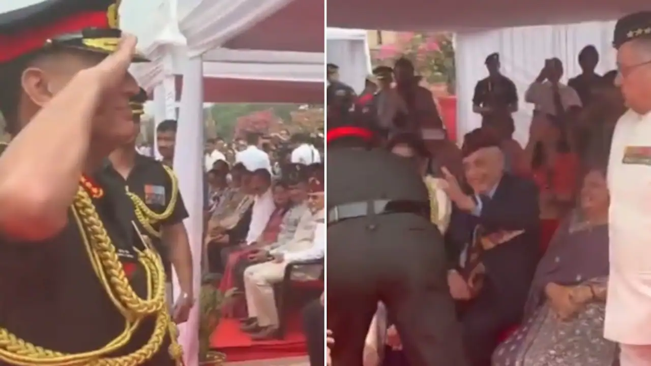 वीडियो: नए सेना प्रमुख जनरल धीरज सेठ ने पिता को सलाम किया, भावभीनी समारोह में भाई से सलामी ली