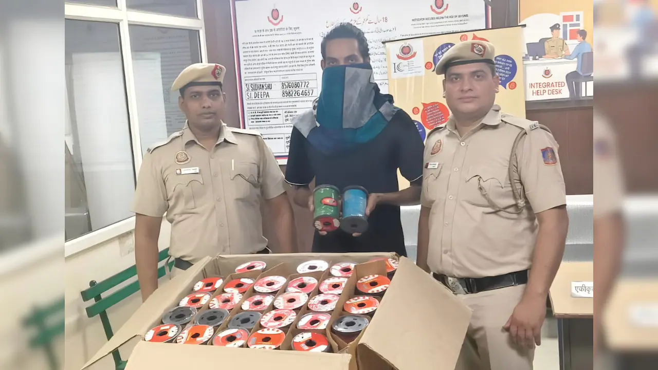 दिल्ली पुलिस ने एक व्यक्ति को गिरफ्तार किया, प्रतिबंधित चीनी मांझा के 59 रोल बरामद किए