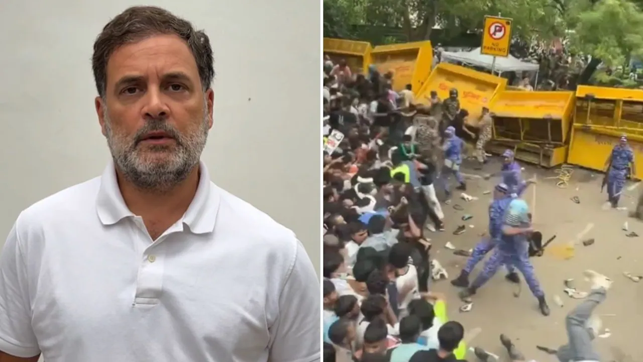 "छात्रों पर आंसू गैस छोड़ना, लाठीचार्ज करना भारत का तरीका नहीं है": सीजेपी मार्च पर राहुल गांधी
