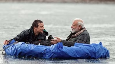 'सर्वश्रेष्ठ लोग कभी भी सबसे ऊंचे स्वर में नहीं होते': बेयर गाइर्ल्स का 'सबसे शक्तिशाली नेता' पीएम मोदी को चिल्लाता है 4 bear grylls pm modi man vs wild 1677571341755 1784008177660 cd16c813 fd33 4137 9a16 1709d5fe97be