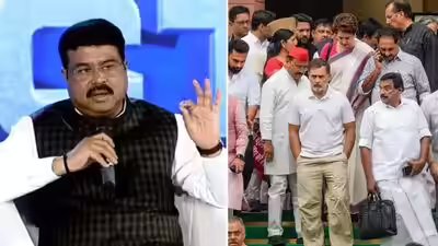 dharmendra pradhan attacks rahul gandhi on congress39 protest outside pm modi39s residence