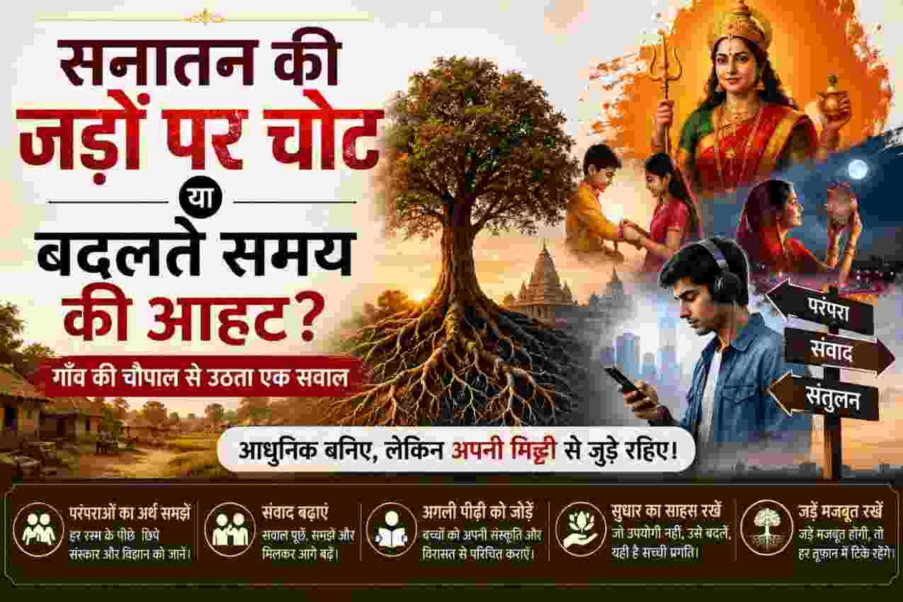 सनातन की जड़ों पर चोट या बदलते समय की आहट? गाँव की चौपाल से उठता एक सवाल